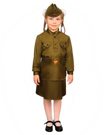 детский военный костюм для девочки