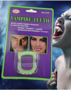 Светятся-в-темноте-темно-вампиров-зубы-протезы-клыки-дети-зубы-клык-хэллоуин-дракула-макияж