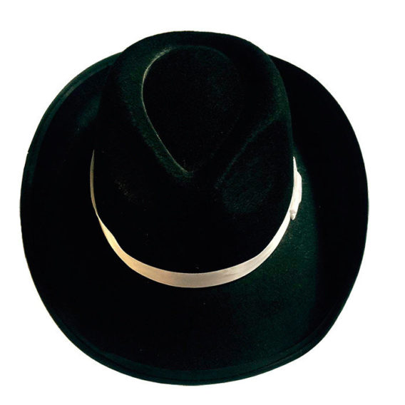 шляпа гангстерская черная с лентой