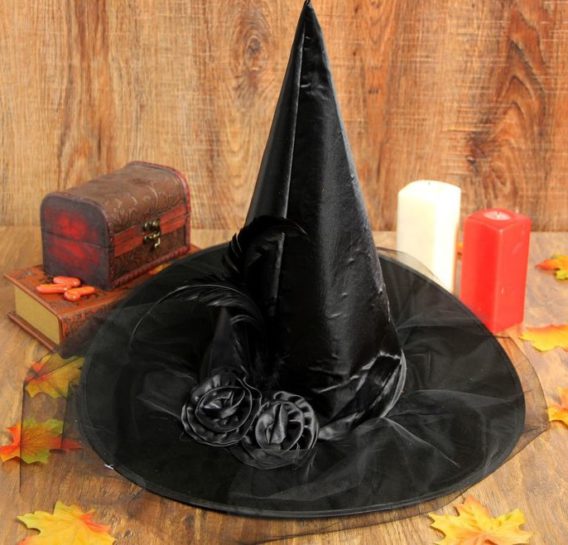 шляпа ведьма с фатой