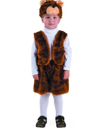 Костюм Медвежонка для ребенка. В комплекте: жилет, шорты, шапочка медведя.